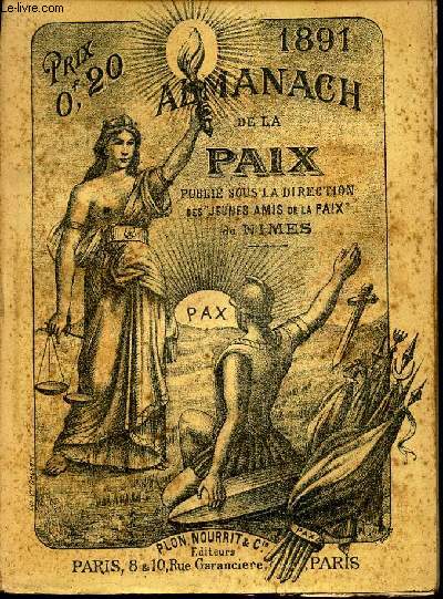 ALMANACH DE LA PAIX - 1891.