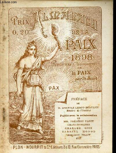 ALMANACH DE LA PAIX -1898