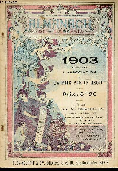 ALMANACH DE LA PAIX - 1903.