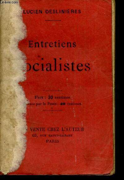 ENTRETIENS SOCIALISTES.