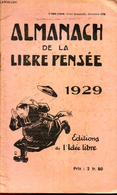 ALMANACH DE LA LIBRE PENSEE - 1929.