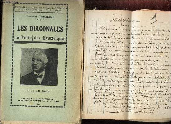 LES DIACOLANES - LES TRAIN DES HYSTERIQUES. / N9 - MAI 1926 - LES MEILLEURES OEUVRES DES AUTEURS RATIONALISTES DES XVIIIe & XIXe SIECLES.