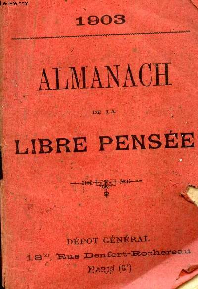 ALMANACH DE LA LIBRE-PENSEE - 1903.