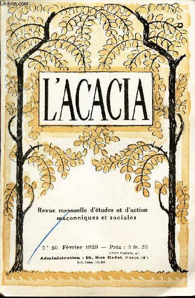 L'ACACIA - N56 - FEVRIER 1929 / Simple hygiene / Les 