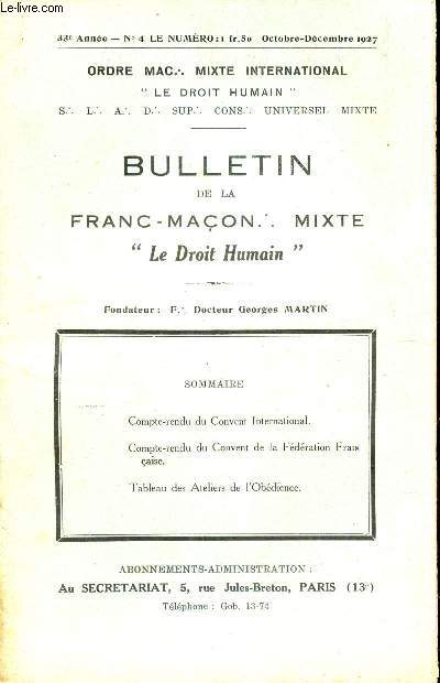 BULLETIN de la Franc-Macon. Mixte 