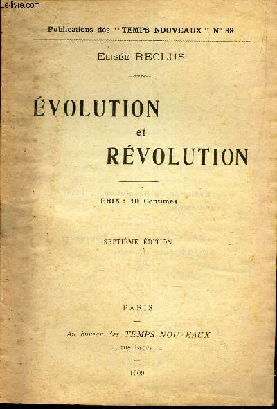 EVOLUTION ET REVOLUTION / N38 DES PUBLICATIONS DES 
