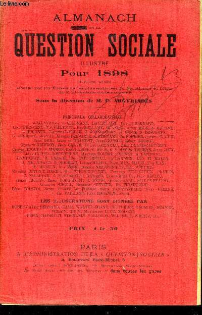 ALMANACH DE LA QUESTION SOCIALE ILLUSTRE POUR 1898