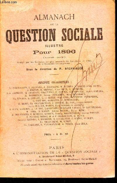 ALMANACH DE LA QUESTION SOCIALE ILLUSTRE POUR 1896.