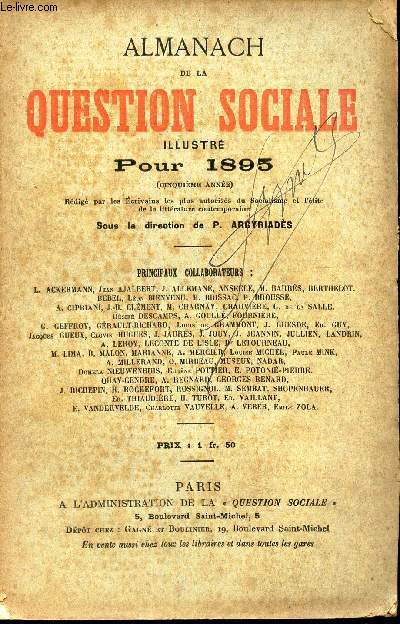 ALMANACH DE LA QUESTION SOCIALE ILLUSTRE POUR 1895.