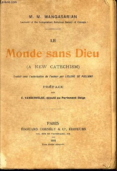 LE MONDE SANS DIEU
