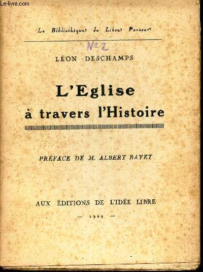 L'EGLISE A TRAVERS L'HISTOIRE.