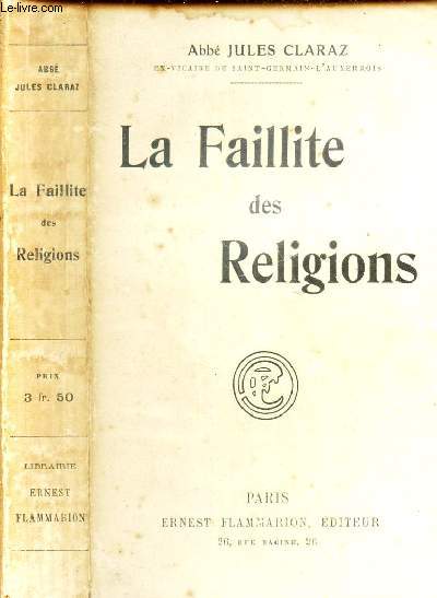 LA FAILLITE DES RELIGIONS