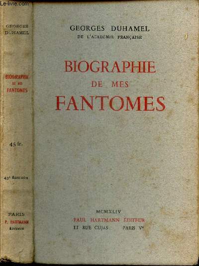 BIOGRAPHIE DE MES FANTOMES -1901-1906.