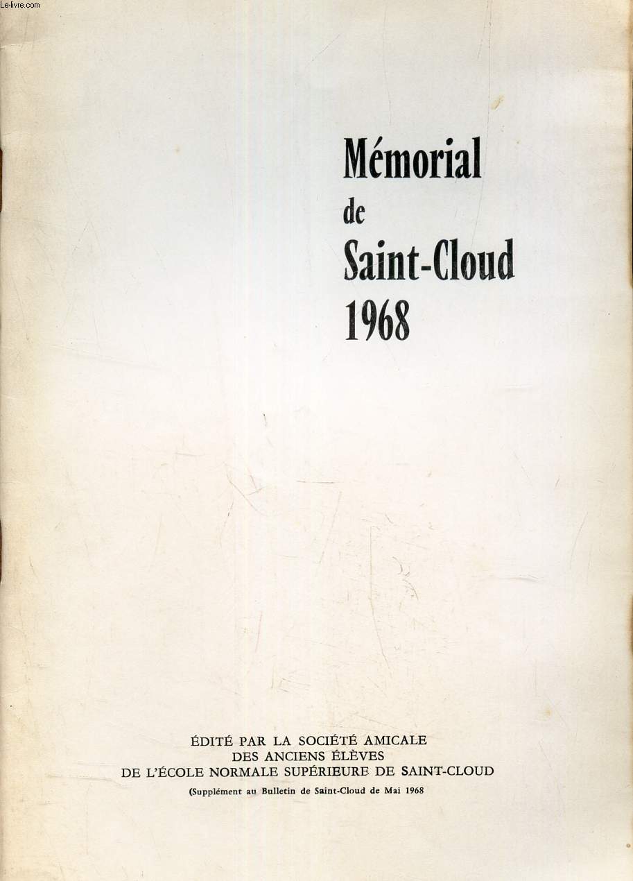 MEMORIAL DE SAINT-CLOUD - 1968