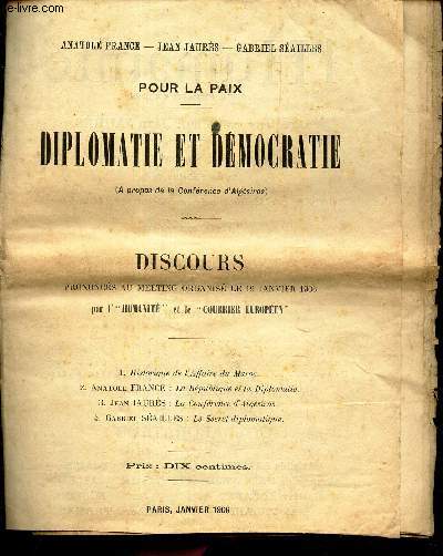 DIPLOMATIE ET DEMOCRATIE - 