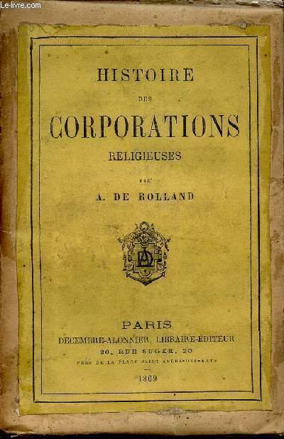 HISTOIRES DES CORPORATIONS RELIGIEUSES