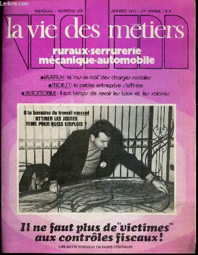 LA VIE DES METIERS - N356 - JANVIER 1977 - le 
