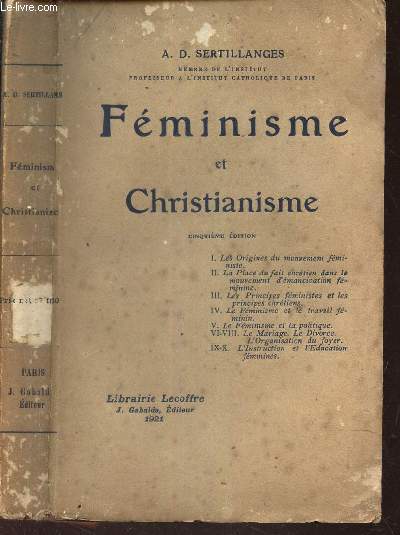 FEMINISME ET CHRISTIANISME.