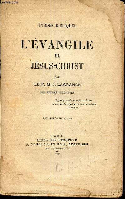 L'EVANGILE DE JESUS-CHRIST