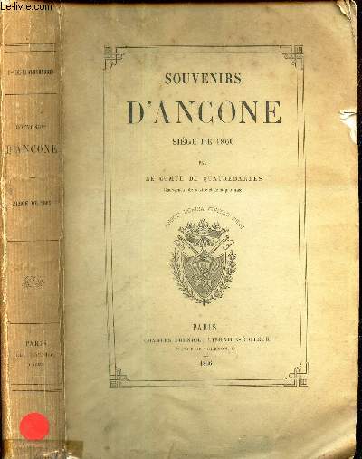SOUVENIRS D'ANCONE - SIEGE DE 1860.