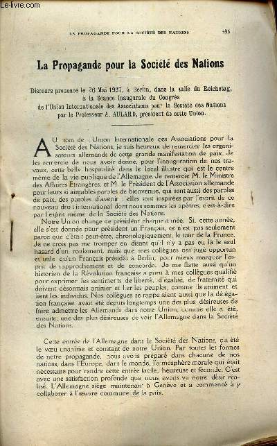 EXTRAIT DE LA REVUE 