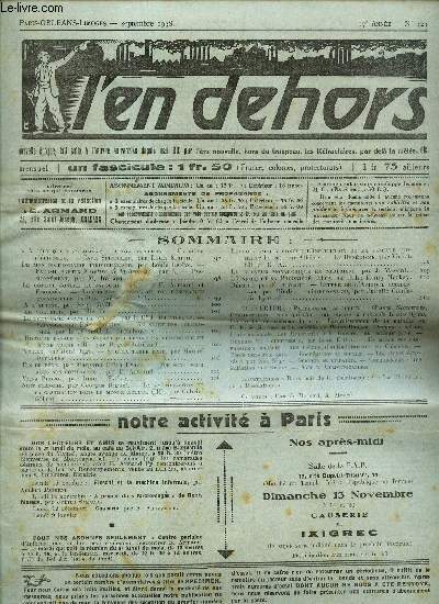 L'EN DEHORS - N323 - sept 1938 / 