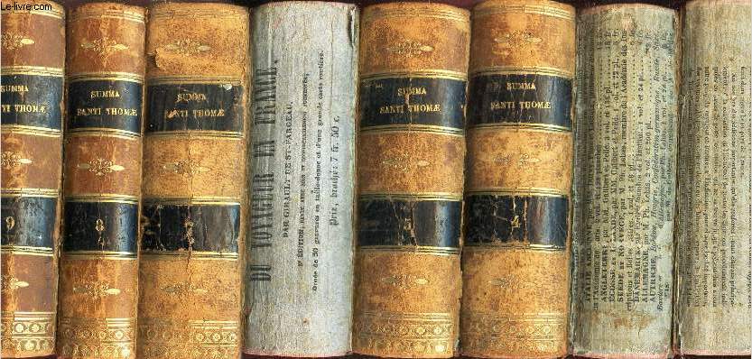 SUMMA THEOLOGICA - EN 8 VOLUMES - TOMES 2 + 3 + 4 + 5 + 6 + 7 + 8 + 9 - MANQUE LE TOME 1.