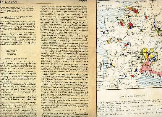 FRANCE-EUROPE : Industries textiles - Industries et produits du sol - indusitreie miniere et metallurgique - Vins, cidre, eaux de vie, biere - Production agricole - LEs forets et industries du bois.
