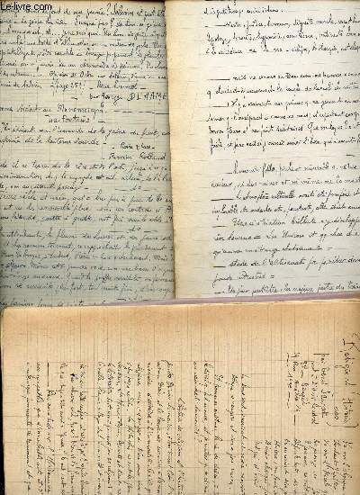 LOT DE 3 CAHIERS de notes manuscrites sur la Morale et la Science - Spiritual... - Photo 1 sur 1