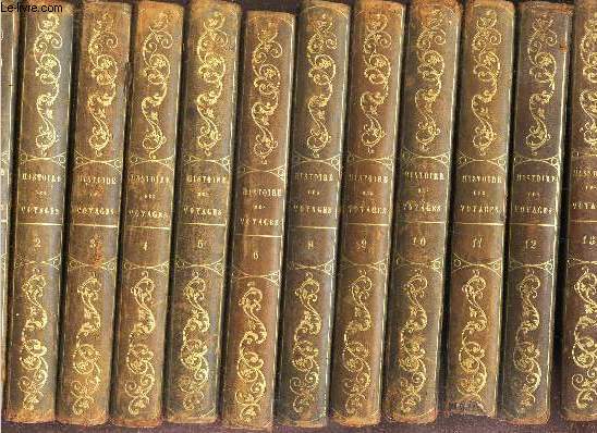 BIBLIOTHEQUE UNIVERSELLE DES VOYAGES - en 45 VOLUMES - DU TOME 1 au TOME 46 - MANQUE LE TOME 7.