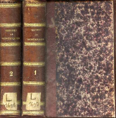 OEUVRES COMPLETES DE MONTESQUIEU - EN 2 VOLUMES : TOMES 1 + 2.