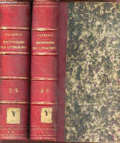 DICTIONNAIRE UNIVERSEL DES LITTERATURES - EN 2 VOLUMES : TOMES 1 + 2.