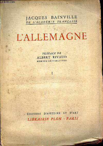 L'ALLEMAGNE - TOME I.