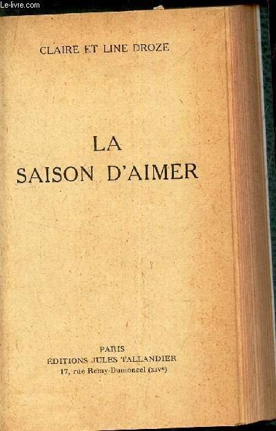 LA SAISON D'AIMER.