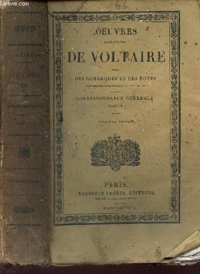 TOME V - CORRESPONDANCE GENERALE / OEUVRES COMPLETES.