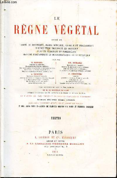 LE REGNE VEGETAL : BOTANIQUE GENERAL : TEXTE 2.