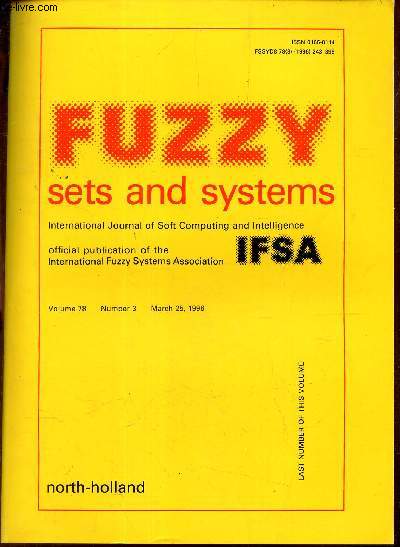 FUZZY SETS AND SYSTEMS -Vol.78 -N3-march 25, 1996.