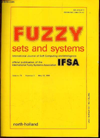 FUZZY SETS AND SYSTEMS -Vol.79 - N3 - May 13, 1996.