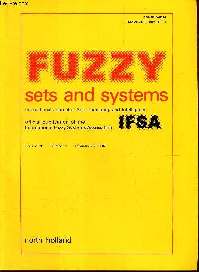 FUZZY SETS AND SYSTEMS -Vol.78 - N1 - February 26, 1996.