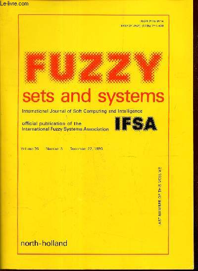 FUZZY SETS AND SYSTEMS -Vol.76 - N3 - Decemberr 22, 1995.