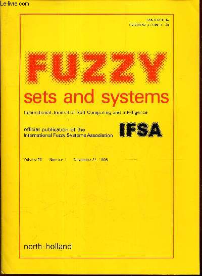FUZZY SETS AND SYSTEMS -Vol.76 - N1 - november 24, 1995.