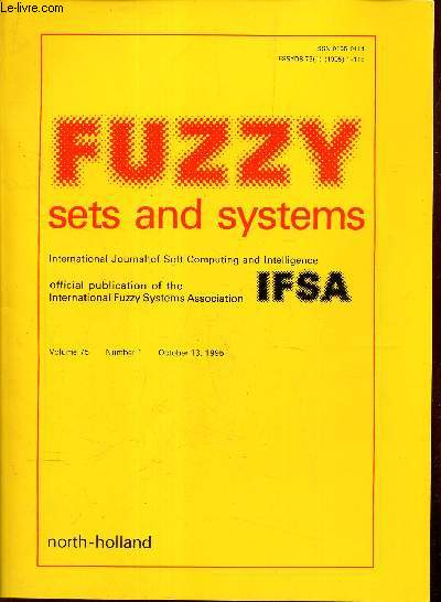 FUZZY SETS AND SYSTEMS -Vol.75 - N1 - october 13, 1995.