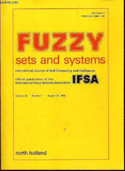 FUZZY SETS AND SYSTEMS -Vol.82 -N1 - august 26, 1996.