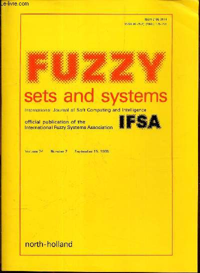FUZZY SETS AND SYSTEMS -Vol.74 - N2 - sept 15, 1995.