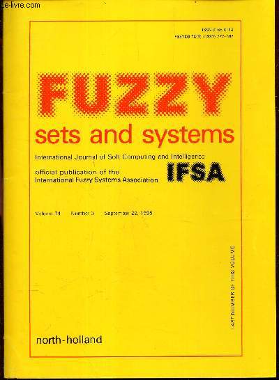 FUZZY SETS AND SYSTEMS -Vol.74 - N3 - September 9, 1995.