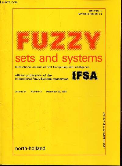 FUZZY SETS AND SYSTEMS -Vol.84 - N3 - dec 23, 1996.