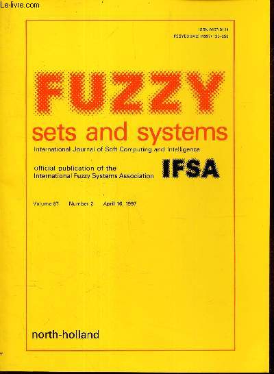 FUZZY SETS AND SYSTEMS -Vol.87 - N2 - april 16, 1997.