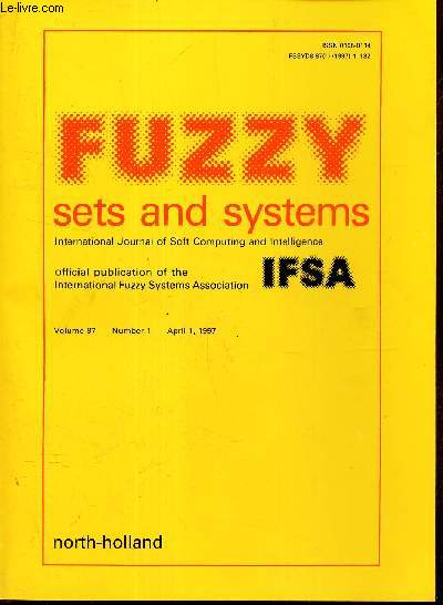 FUZZY SETS AND SYSTEMS -Vol.87 - N1 - april 1, 1997.