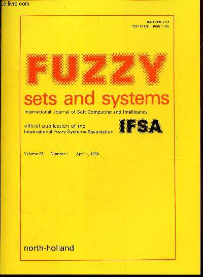 FUZZY SETS AND SYSTEMS -Vol.95 - N1 - April 1, 1998.