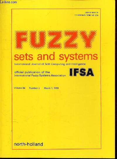 FUZZY SETS AND SYSTEMS -Vol.94 - N2 - March 1, 198.